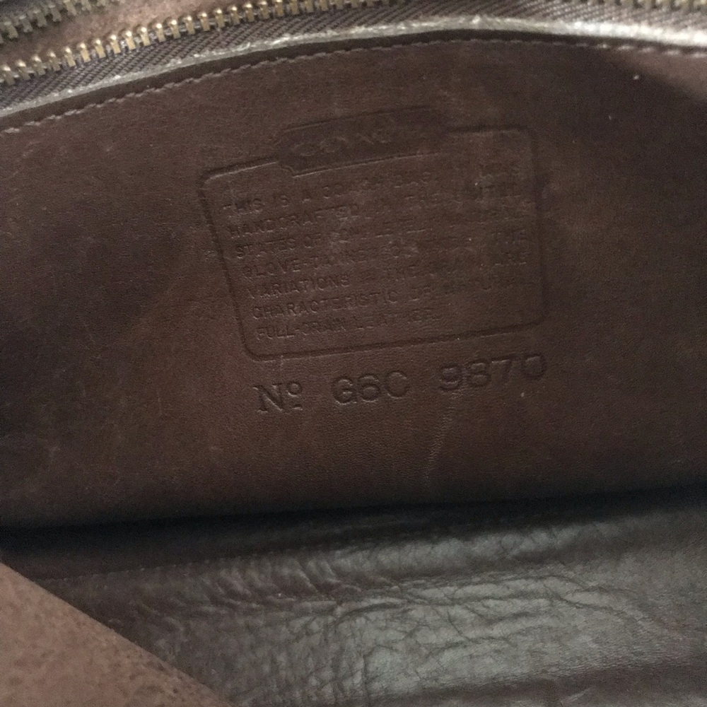 Vintage Coach 9870 Classic Brown Leather Crossbody Bag - Picture 8 of 13